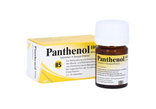 PANTHENOL 100 mg Jenapharm Tabletten – PZN 04020790 (PZN 04020790)