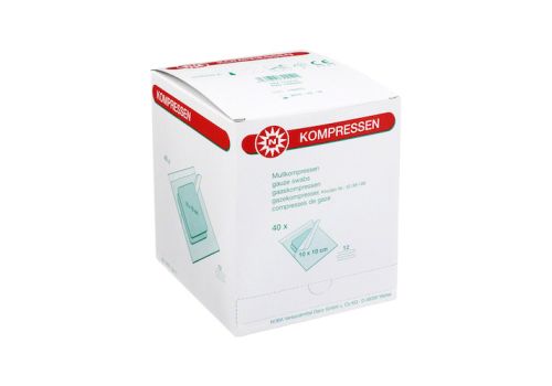 MULLKOMPRESSEN 10x10 cm steril 12fach – PZN 07098605 (PZN 07098605)