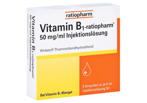 Vitamin B1-ratiopharm 50mg/ml Injektionslösung – PZN 04908021 (PZN 04908021)
