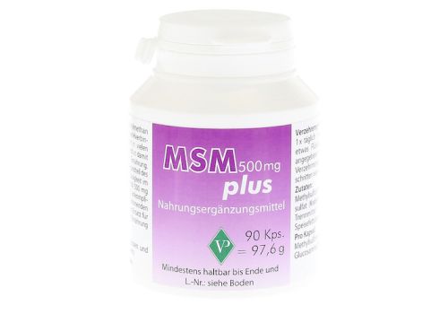 MSM 500 mg plus Kapseln – PZN 09235561 (PZN 09235561)