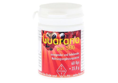 Guarana PUR 500 Kapseln – PZN 01340904 (PZN 01340904)