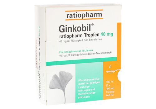 GINKOBIL ratiopharm 40mg – PZN 06680912 (PZN 06680912)