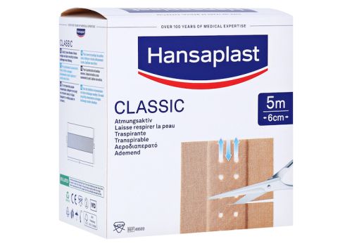 Hansaplast Classic Pflaster 6 cmx5 m – PZN 07577576 (PZN 07577576)