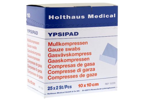 MULLKOMPRESSEN Ypsipad 10x10 cm steril 8fach – PZN 03214931 (PZN 03214931)