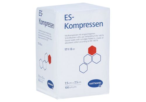 ES-Kompressen 7,5x7,5 cm 8fach unsteril – PZN 01447192 (PZN 01447192)