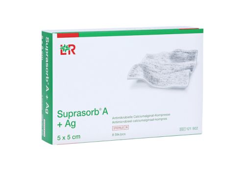 SUPRASORB A+Ag Antimik.Cal.Alginat Kompr.5x5 cm – PZN 07402173 (PZN 07402173)