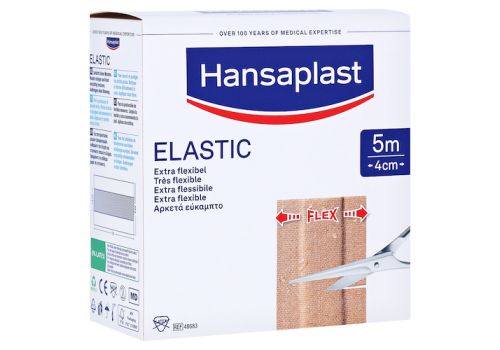 HANSAPLAST Elastic Pflaster 4 cmx5 m – PZN 07577607 (PZN 07577607)