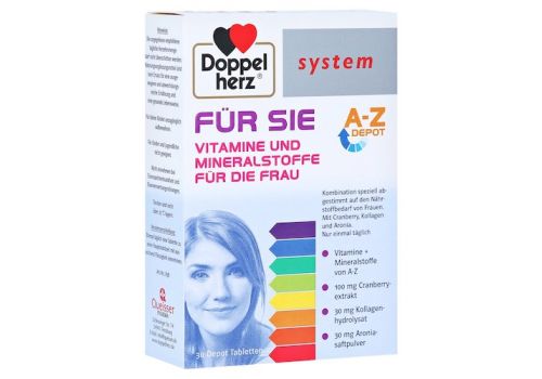 Doppelherz system FÜR SIE Vitamine und Mineralstoffe für die Frau – PZN 10131884 (PZN 10131884)
