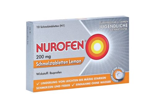 Nurofen 200 mg Schmelztabletten Lemon – PZN 02547582 (PZN 02547582)