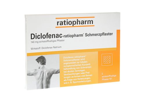 Diclofenac-ratiopharm Schmerzpflaster 140mg – PZN 03500921 (PZN 03500921)