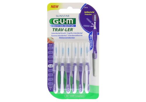 GUM TRAV-LER 1,2mm Kerze lila Interdental+6Kappen – PZN 09714416 (PZN 09714416)