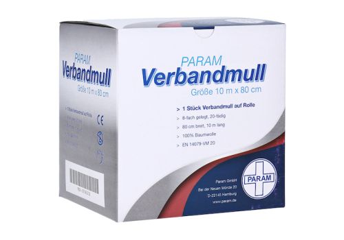 Verbandmull 10 m gerollt – PZN 07563232 (PZN 07563232)