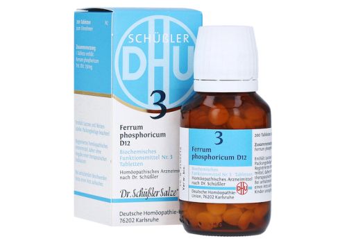 BIOCHEMIE DHU 3 Ferrum phosphoricum D 12 Tabletten – PZN 02580510 (PZN 02580510)