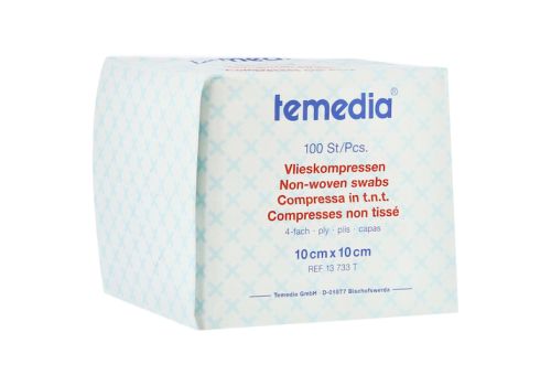 Vlieskompressen 10x10 cm unsteril 4fach – PZN 07280735 (PZN 07280735)
