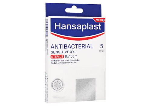 HANSAPLAST Sensitive Wundverband antibakt.8x10 cm – PZN 16760078 (PZN 16760078)
