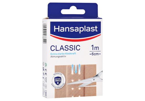 HANSAPLAST Classic Pflaster 6 cmx1 m – PZN 16744903 (PZN 16744903)